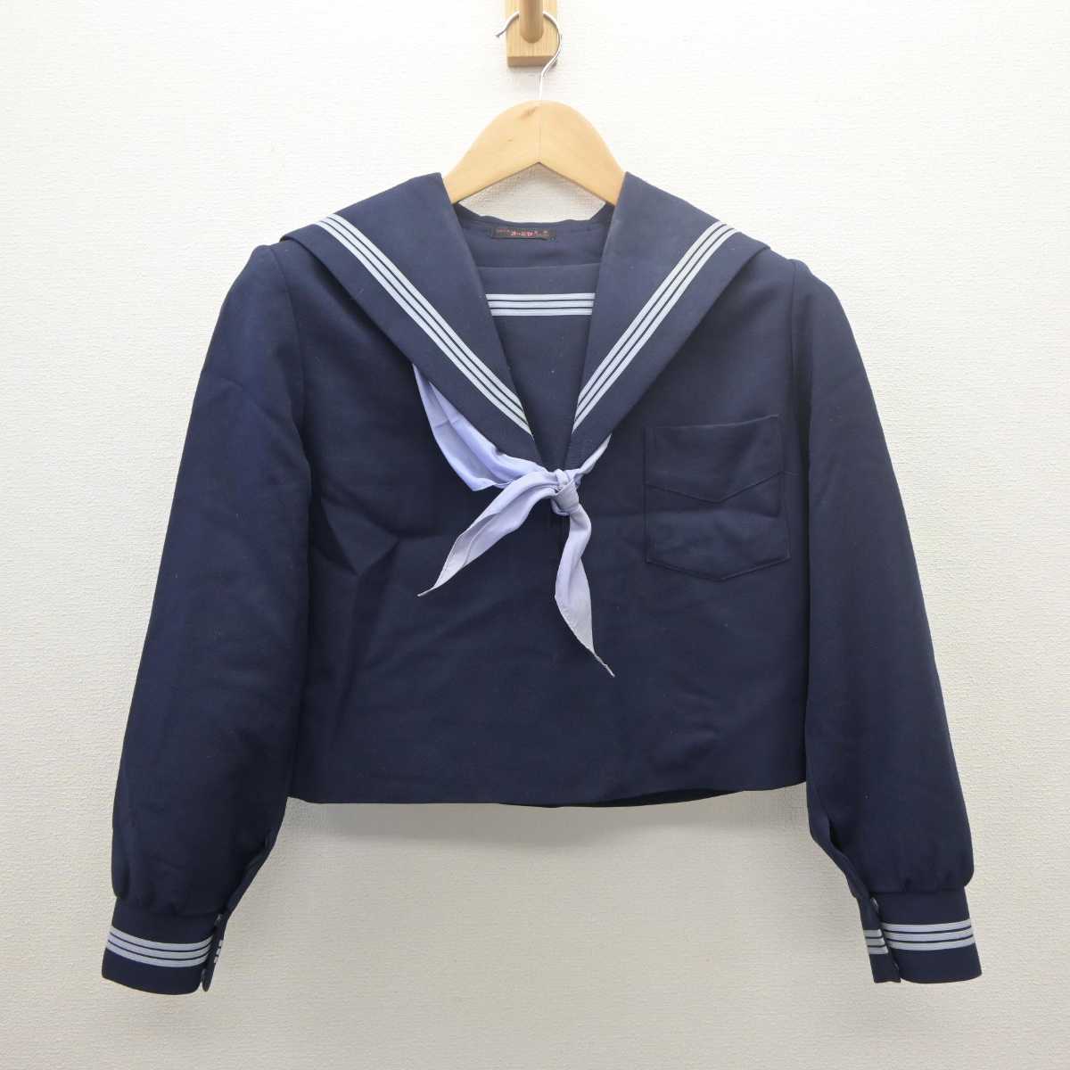 【中古】大阪府 高槻市立第八中学校 女子制服 2点 (セーラー服) sf061399