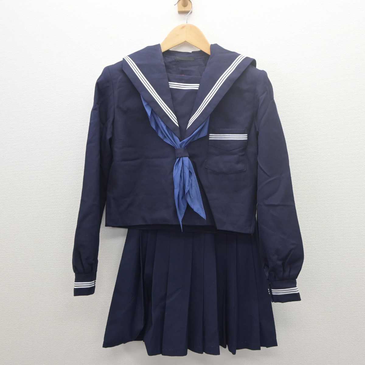 【中古】大阪府 茨木高等学校 女子制服 3点 (セーラー服・スカート) sf061400