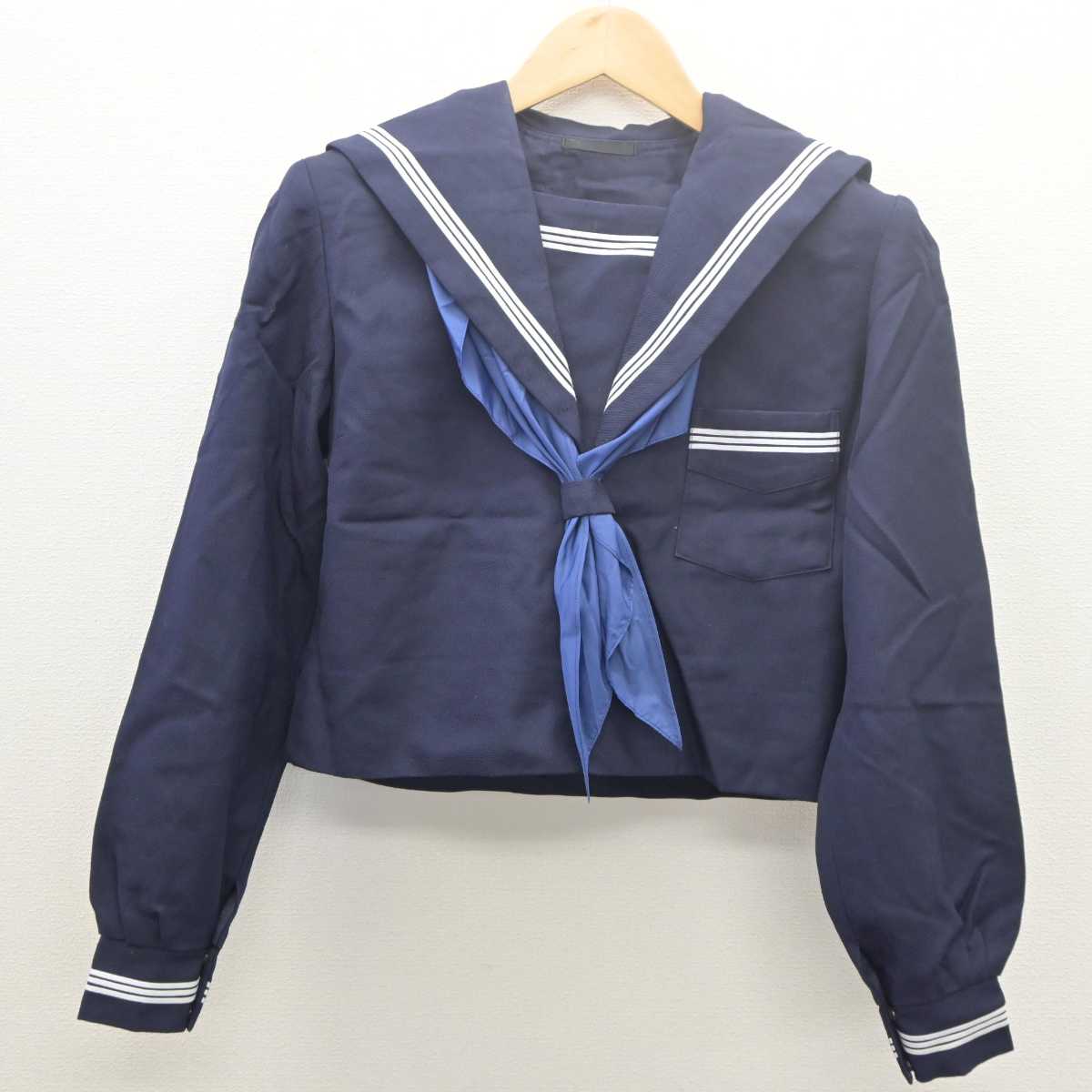 【中古】大阪府 茨木高等学校 女子制服 3点 (セーラー服・スカート) sf061400