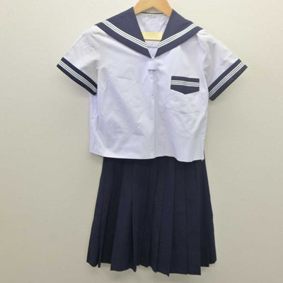 【中古】大阪府 茨木高等学校 女子制服 3点 (セーラー服・スカート) sf061401