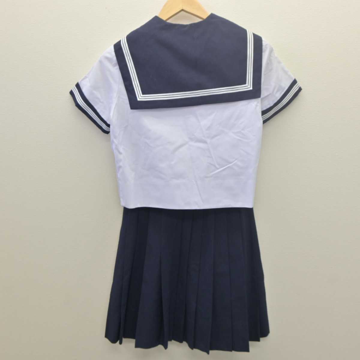 【中古】大阪府 茨木高等学校 女子制服 3点 (セーラー服・スカート) sf061401