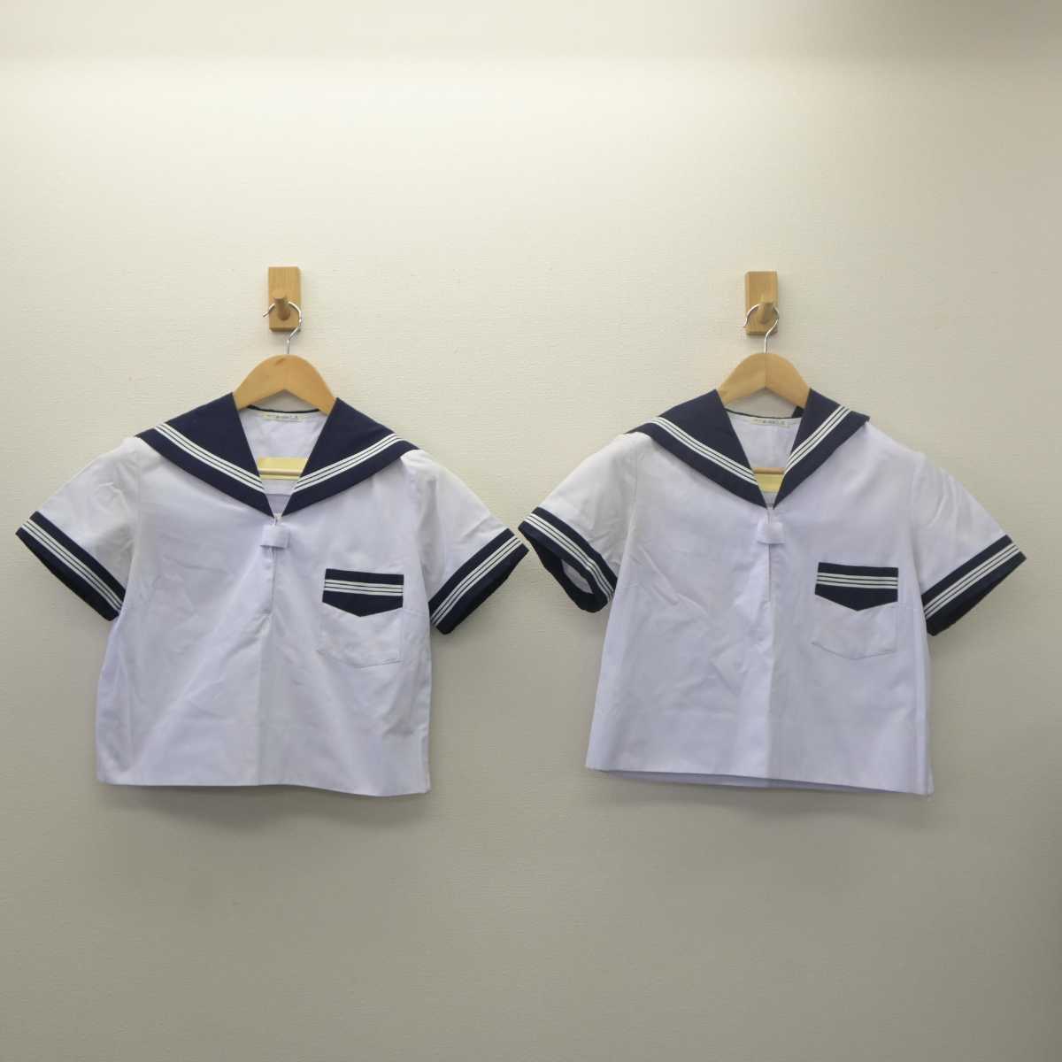 【中古】大阪府 茨木高等学校 女子制服 3点 (セーラー服・スカート) sf061401