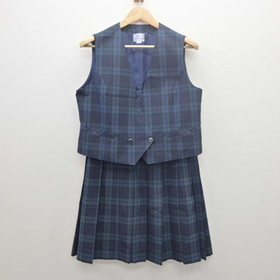 【中古】富山県 泊高等学校 女子制服 2点 (ベスト・スカート) sf061411