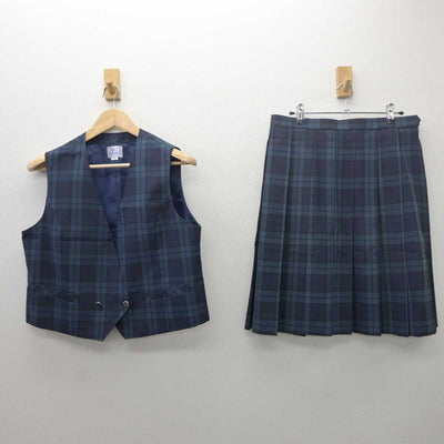 【中古】富山県 泊高等学校 女子制服 2点 (ベスト・スカート) sf061411