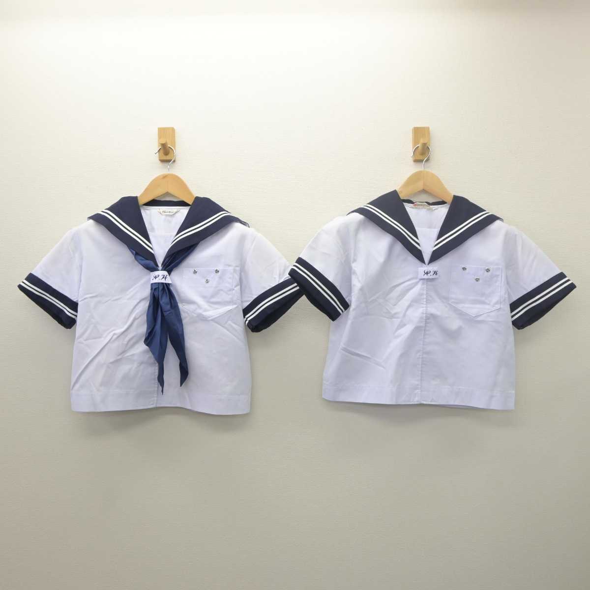 【中古】山梨県 韮崎東中学校 女子制服 3点 (セーラー服) sf061416