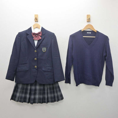 【中古】東京都 実践学園高等学校 女子制服 5点 (ブレザー・ニット・シャツ・スカート) sf061431