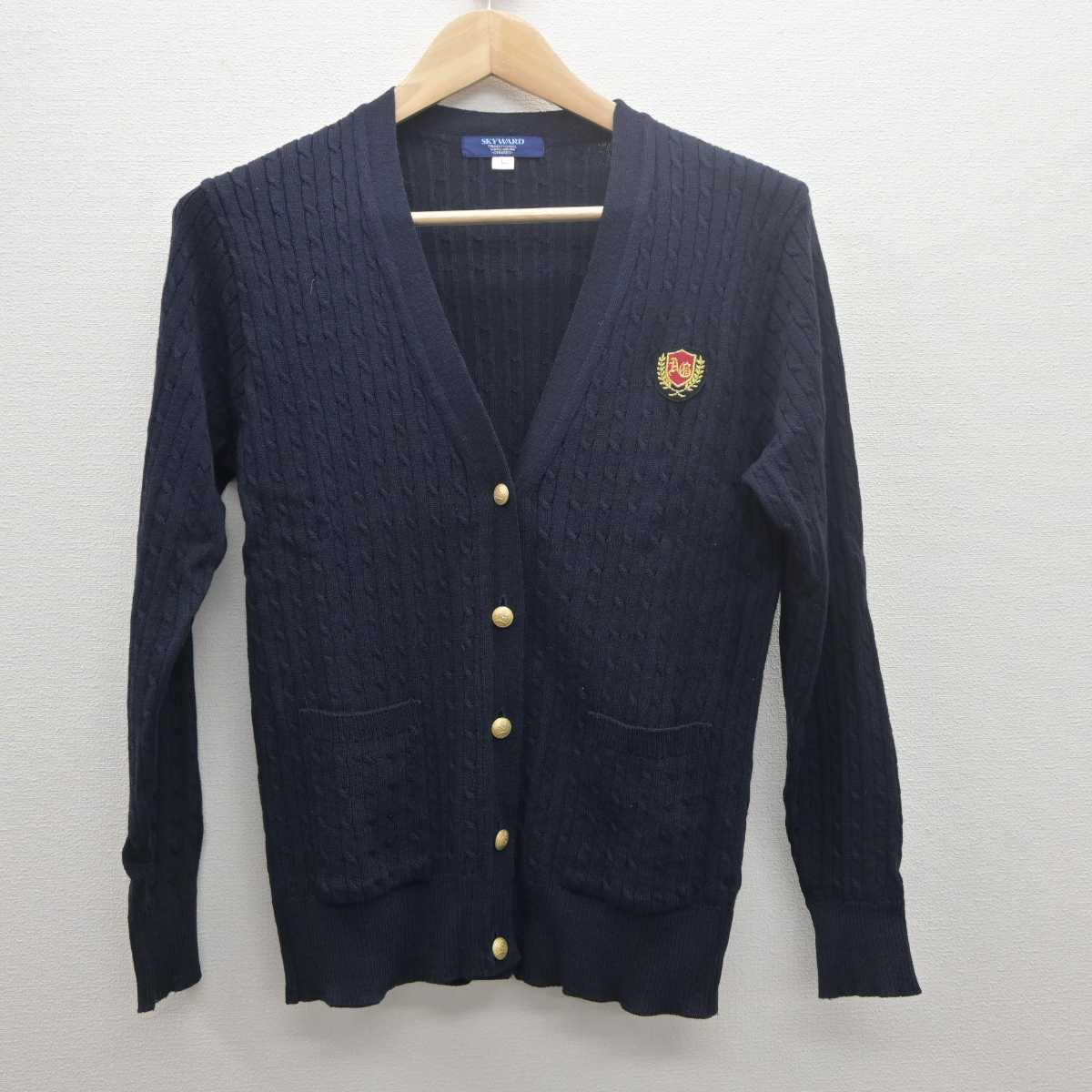 【中古】愛知県 安城学園高等学校 女子制服 2点 (ニット・スカート) sf061449