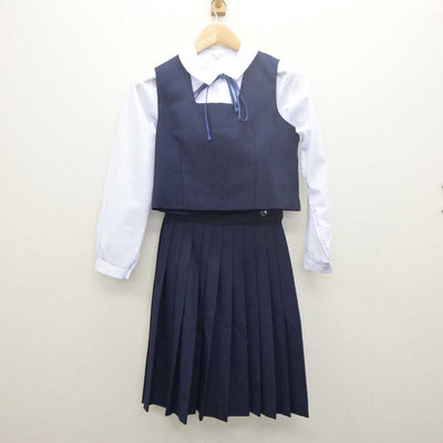 【中古】埼玉県 与野東中学校 女子制服 5点 (ブレザー・ニット・シャツ・スカート) sf061453