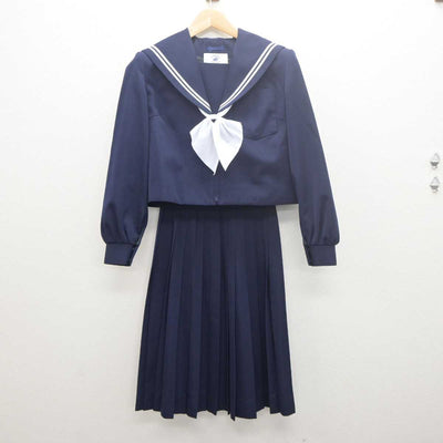 【中古】愛知県 八幡中学校 女子制服 3点 (セーラー服・スカート) sf061457