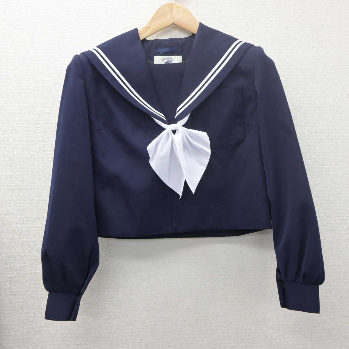 【中古】愛知県 八幡中学校 女子制服 3点 (セーラー服・スカート) sf061457