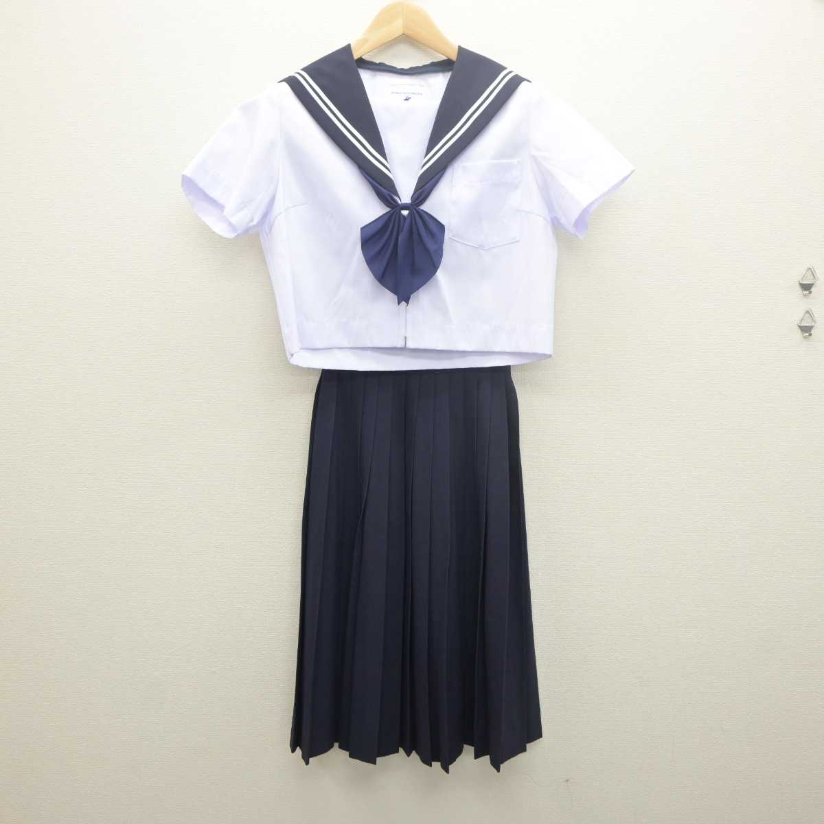 【中古】愛知県 八幡中学校 女子制服 4点 (セーラー服・スカート) sf061458