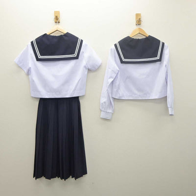 【中古】愛知県 八幡中学校 女子制服 4点 (セーラー服・スカート) sf061458