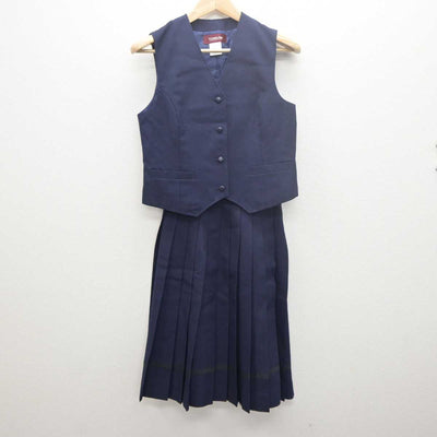 【中古】岡山県 津山高等学校 女子制服 3点 (ブレザー・ベスト・スカート) sf061460