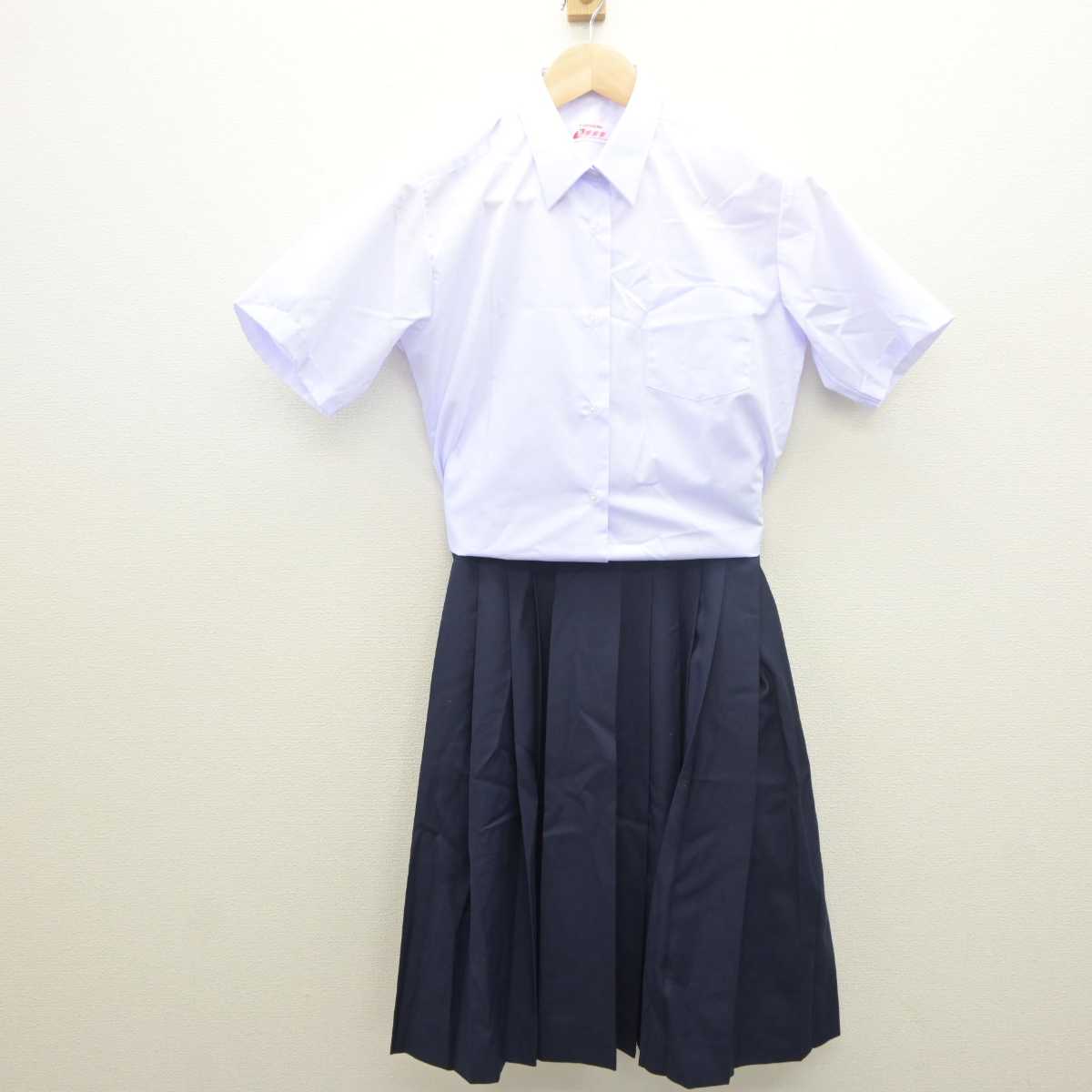 【中古】神奈川県 荻野中学校 女子制服 2点 (シャツ・スカート) sf061467