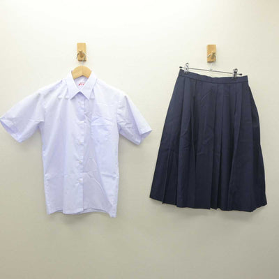 【中古】神奈川県 荻野中学校 女子制服 2点 (シャツ・スカート) sf061467