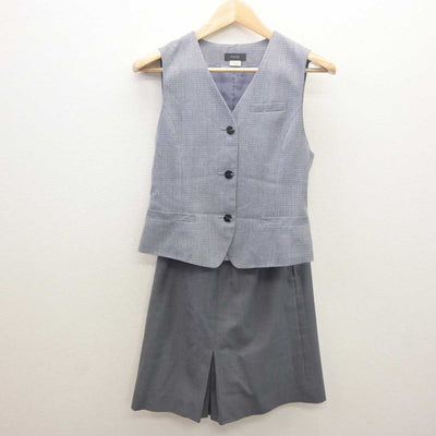 【中古】 事務服 女子制服 2点 (ベスト・スカート) sf061470