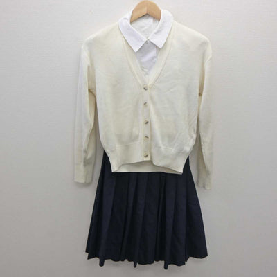 【中古】大阪府 開明高等学校/旧制服 女子制服 3点 (シャツ・ニット・スカート) sf061472