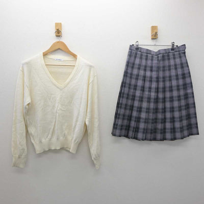 【中古】東京都 淑徳高等学校 女子制服 3点 (ニット・スカート) sf061488