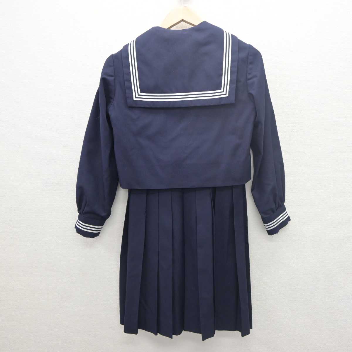 【中古】神奈川県 鎌倉女学院高等学校 女子制服 3点 (セーラー服・スカート) sf061514