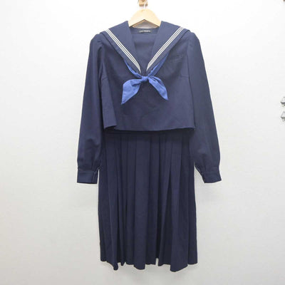 【中古】福岡県 多々良中学校 女子制服 3点 (セーラー服・ジャンパースカート) sf061523