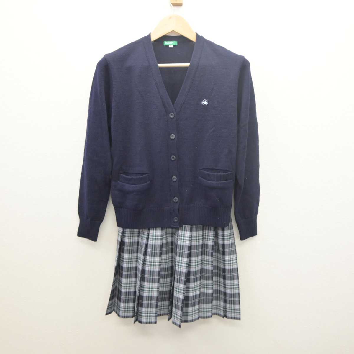 【中古】大阪府 城南学園高等学校 女子制服 2点 (ニット・スカート) sf061526