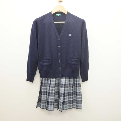 【中古】大阪府 城南学園高等学校 女子制服 2点 (ニット・スカート) sf061526