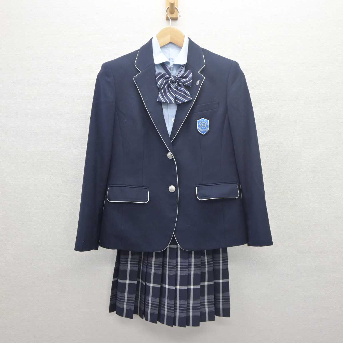 【中古】京都府 京都両洋高等学校 女子制服 4点 (ブレザー・シャツ・スカート) sf061536