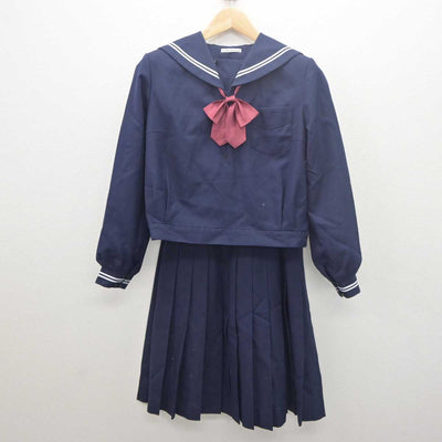 【中古】石川県 西南部中学校 女子制服 3点 (セーラー服・スカート) sf061557