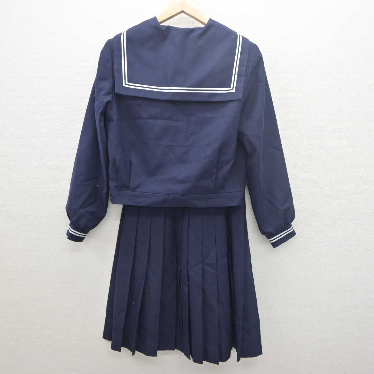 【中古】石川県 西南部中学校 女子制服 3点 (セーラー服・スカート) sf061557