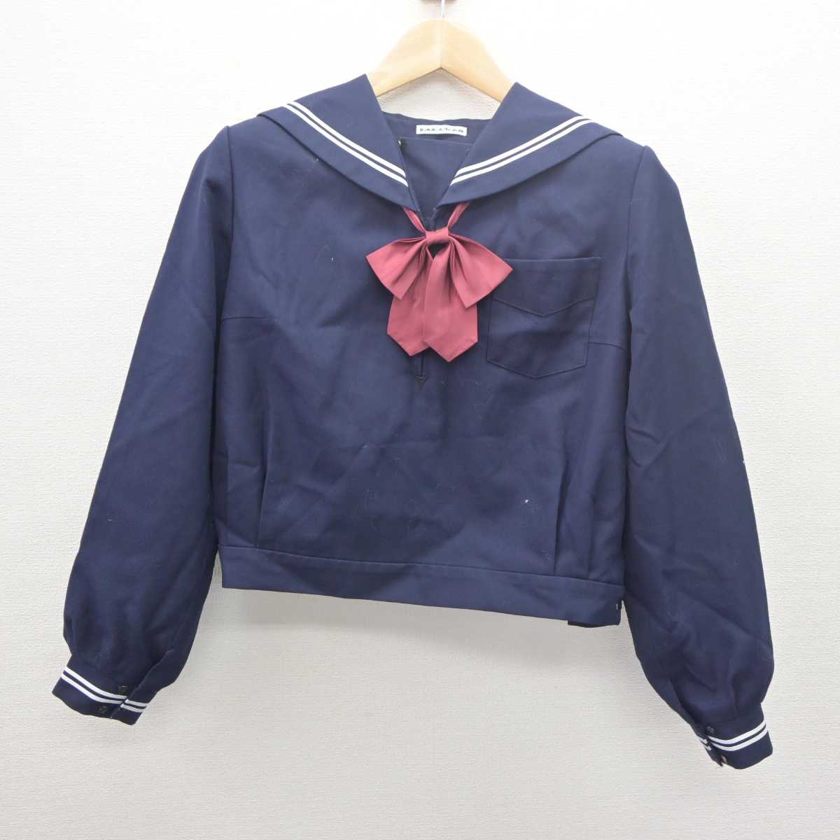 【中古】石川県 西南部中学校 女子制服 3点 (セーラー服・スカート) sf061557