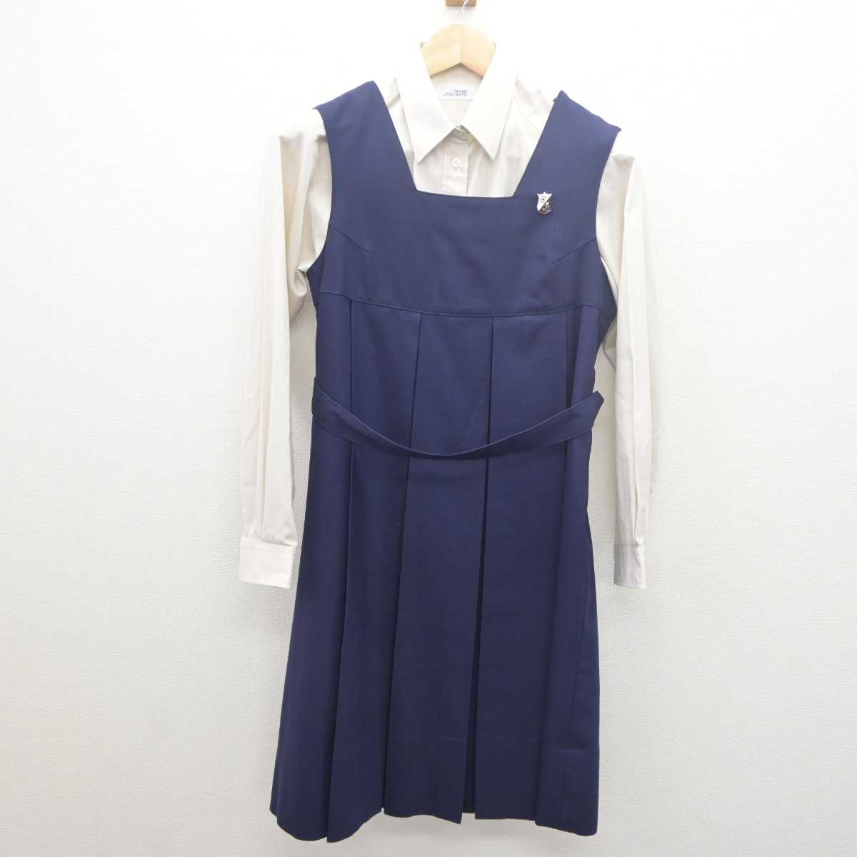 【中古】神奈川県 清泉女学院高等学校 女子制服 3点 (ブレザー・シャツ・ジャンパースカート) sf061561