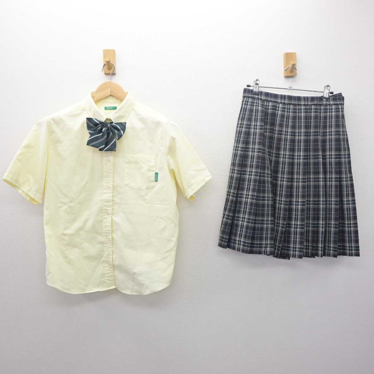 【中古】千葉県 植草学園大学附属高等学校 女子制服 3点 (シャツ・スカート) sf061573