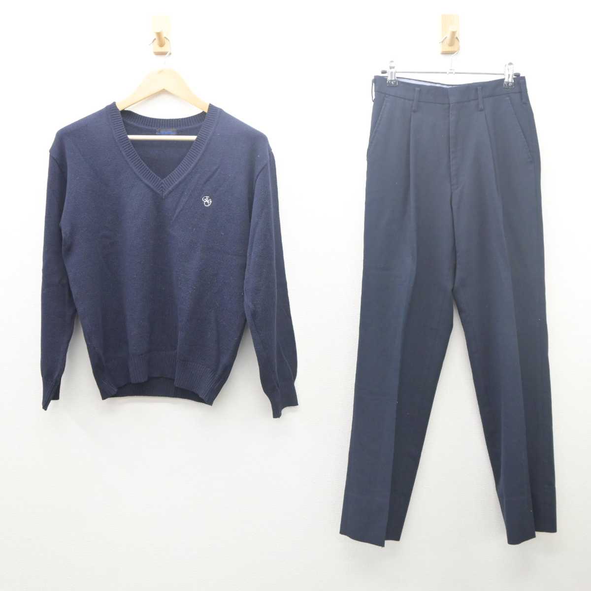 【中古】神奈川県 栄光学園高等学校 男子制服 2点 (ニット・ズボン) sf061586