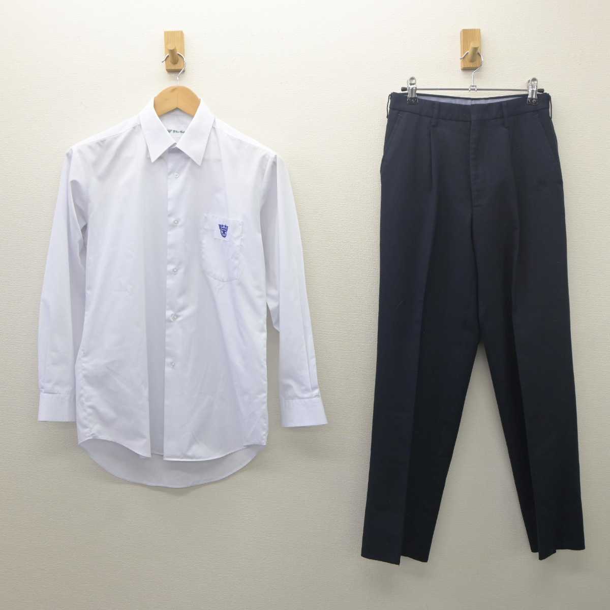 【中古】神奈川県 栄光学園高等学校 男子制服 2点 (シャツ・ズボン) sf061587