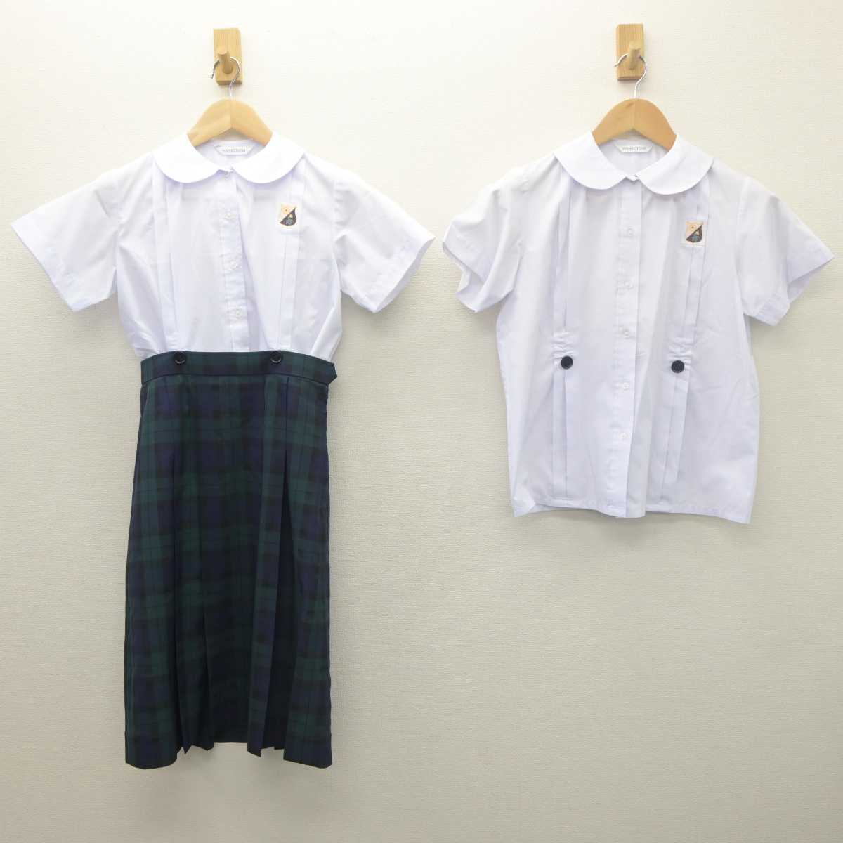 【中古】神奈川県 清泉小学校 女子制服 3点 (シャツ・スカート) sf061600