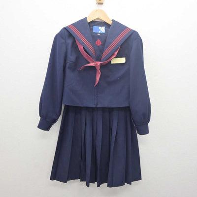 【中古】福岡県 後藤寺中学校 女子制服 3点 (セーラー服・スカート) sf061609