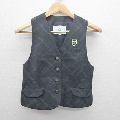 【中古】茨城県 常磐大学高等学校 女子制服 2点 (ベスト・スカート) sf061616