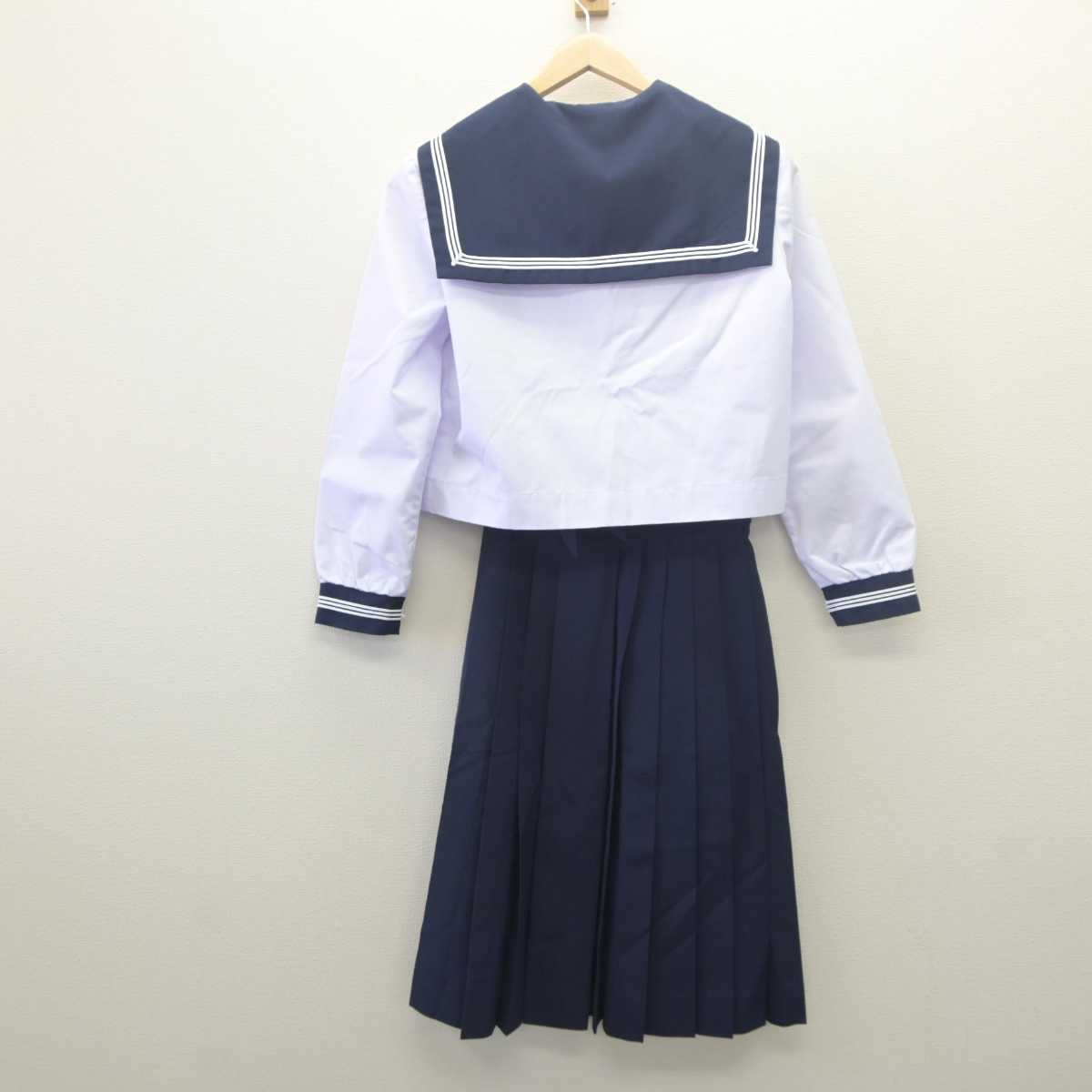 【中古】鹿児島県 大口高等学校 女子制服 3点 (セーラー服・スカート) sf061638