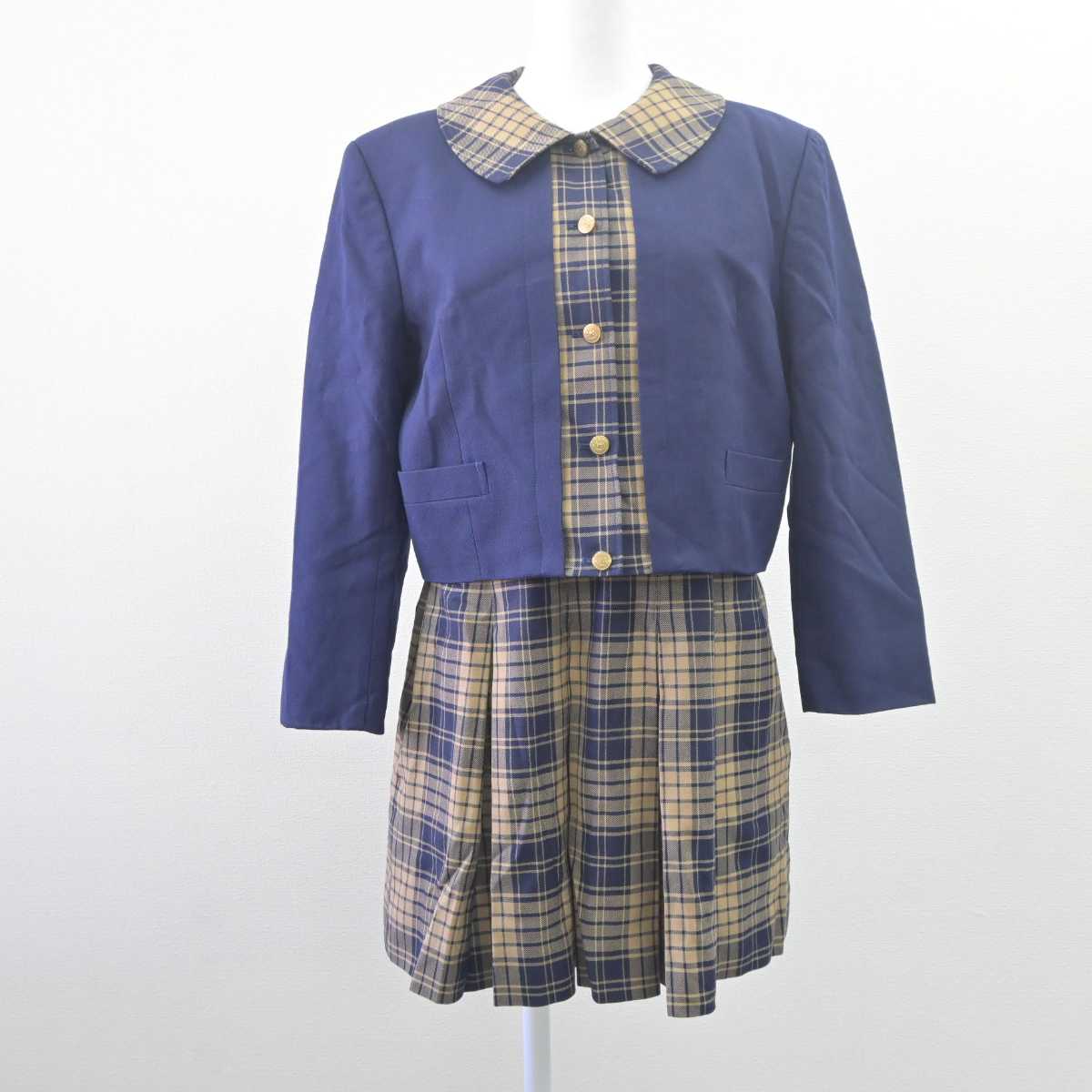 【中古】熊本県 秀岳館高等学校 女子制服 2点 (ブレザー・ジャンパースカート) sf061647