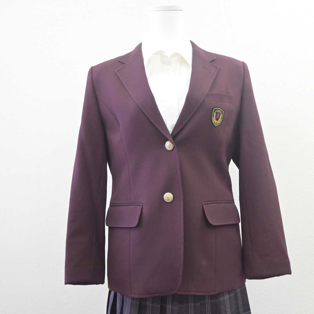 中古】茨城県 常総学院高等学校 女子制服 4点 (ブレザー・シャツ・スカート) sf061653 | 中古制服通販パレイド