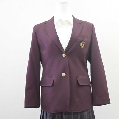 【中古】茨城県 常総学院高等学校 女子制服 4点 (ブレザー・シャツ・スカート) sf061653