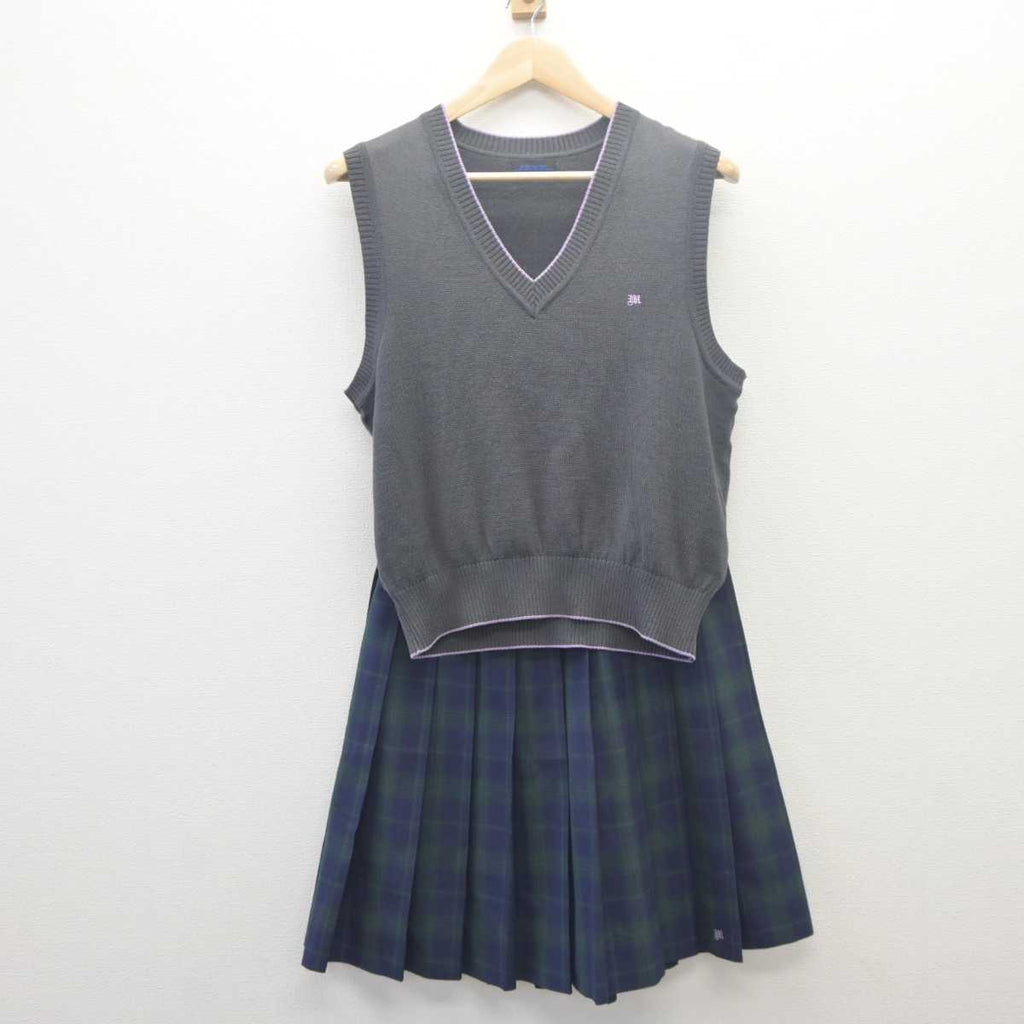 中古】栃木県 壬生高等学校 女子制服 2点 (ニットベスト・スカート) sf061660 | 中古制服通販パレイド