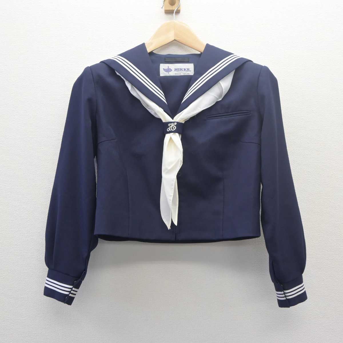 【中古】千葉県 高津中学校 女子制服 3点 (セーラー服・スカート) sf061663