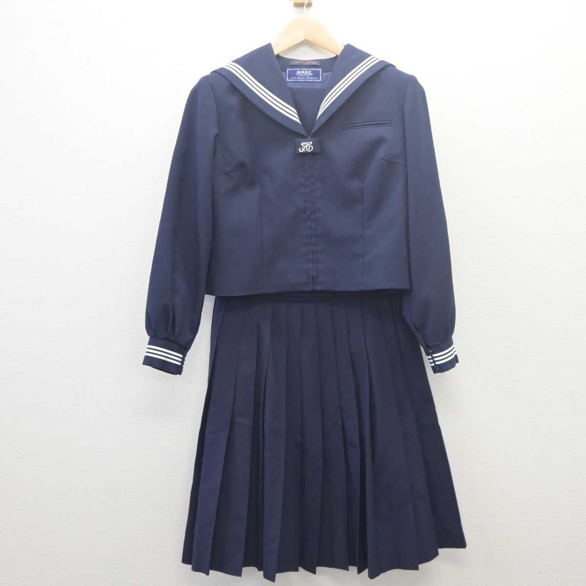 【中古】千葉県 高津中学校 女子制服 2点 (セーラー服・スカート) sf061664