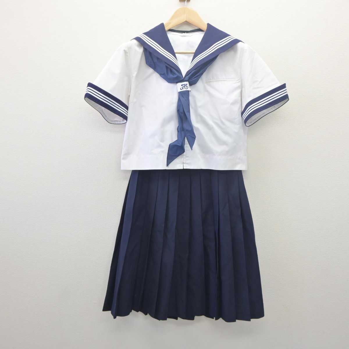 【中古】千葉県 高津中学校 女子制服 3点 (セーラー服・スカート) sf061665