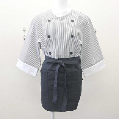 【中古】 フルーツサンド店ユニフォーム 女子制服 2点 (シャツ・エプロン / サロン) sf061673