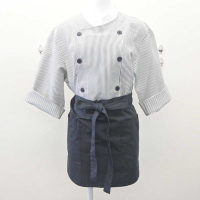 【中古】 フルーツサンド店ユニフォーム 女子制服 2点 (シャツ・エプロン / サロン) sf061673