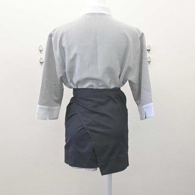 【中古】 フルーツサンド店ユニフォーム 女子制服 2点 (シャツ・エプロン / サロン) sf061674