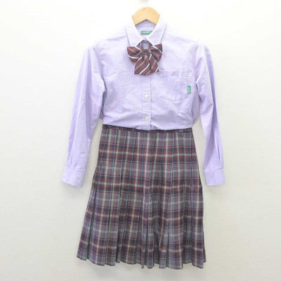 【中古】千葉県 植草学園大学附属高等学校 女子制服 4点 (ブレザー・シャツ・スカート) sf061675