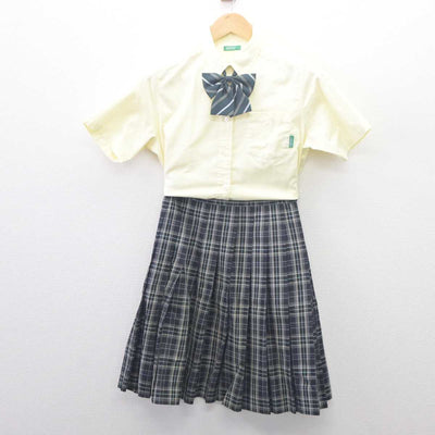 【中古】千葉県 植草学園大学附属高等学校 女子制服 4点 (ニットベスト・シャツ・スカート) sf061676